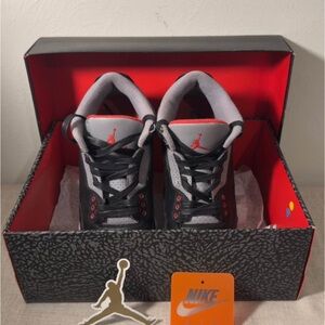 Black Cement Air Jordan 3 - Size 7Y